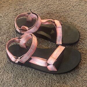 Teva Universal Sorbet Pink Tie Dye Womens Outdoor Comfort Sandals 112431 Size 10